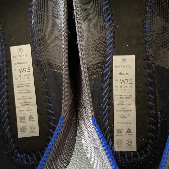 Rothys The Loafers Dark Gray Camo Luxury Flats Loafers - Picture 9 of 9